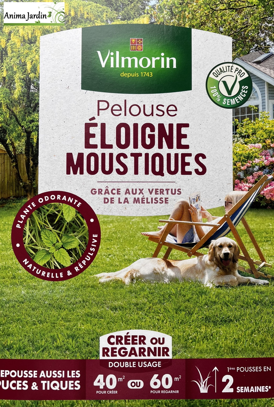 Pelouse éloigne moustique, 1 kg, pour surface de 40m² à 60m²,anima-jardin.fr