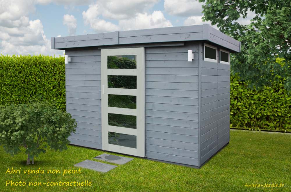 Abri de jardin en bois 19 mm-Lund-toit plat-4,85m²-solid-pas cher-achat-Anima-Jardin.fr