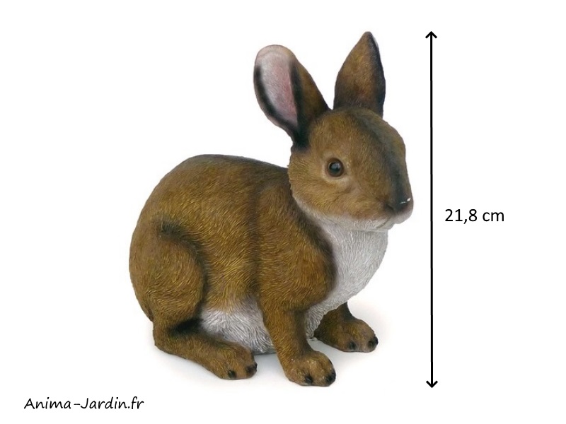 Lapin, 22 cm, dimensions, animal en poly-résine, décoration du jardin, achat, vente, pas cher