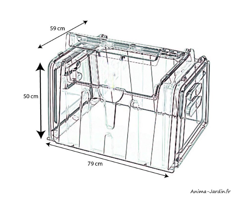 Mini serre de culture-lot de 3 Modulo 60-80 x 60 cm-protection culture-achat-Anima-Jardin.fr