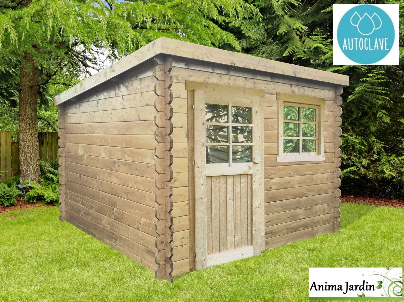 Abri de jardin-bois-cabane-chalet-rangement-anima-jardin.fr