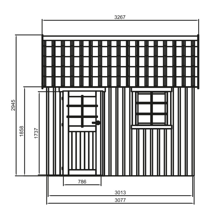 Abri en bois-Oléron-chalet-cabane-6,12m²-rangement jardin-dimensions-Anima-Jardin.fr