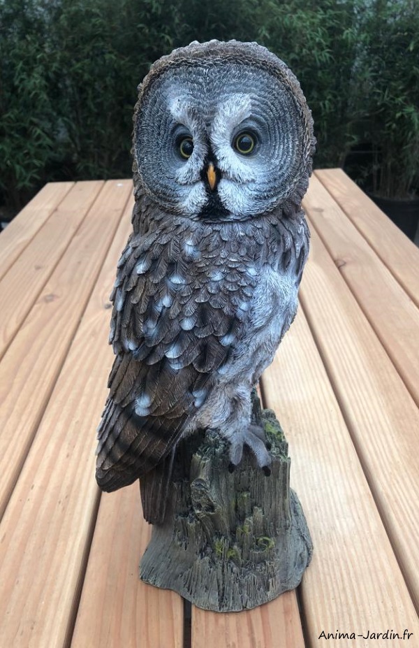 Statuette de hibou en polyrésine pour décoration de jardin - Le