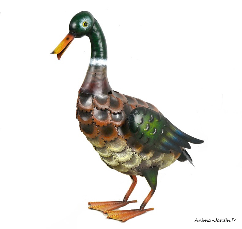 Canard en métal-hauteur 46 cm-animal-décoration du jardin-achat-Anima-Jardin.fr