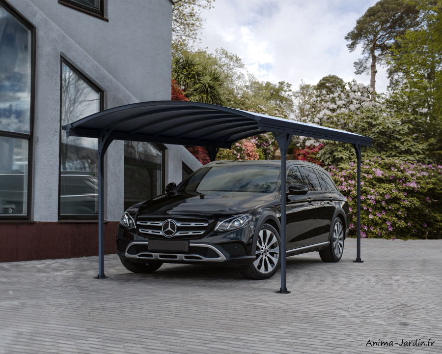 Carport simple en aluminium, Arcadia, voiture, camping car,Anima-Jardin.fr