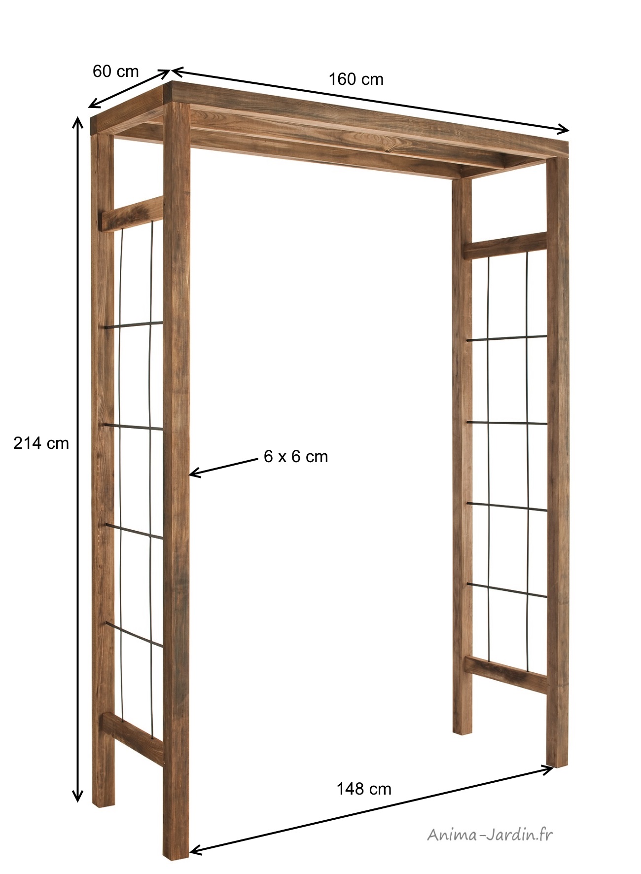 Pergola en bois, autoclave, arche, support plantes grimpantes, pas cher,  achat