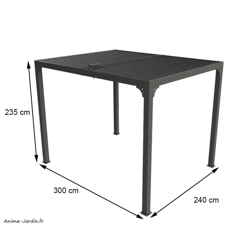 Pergolas bioclimatique-toit plat-aluminium-Foresta-achat-pas cher