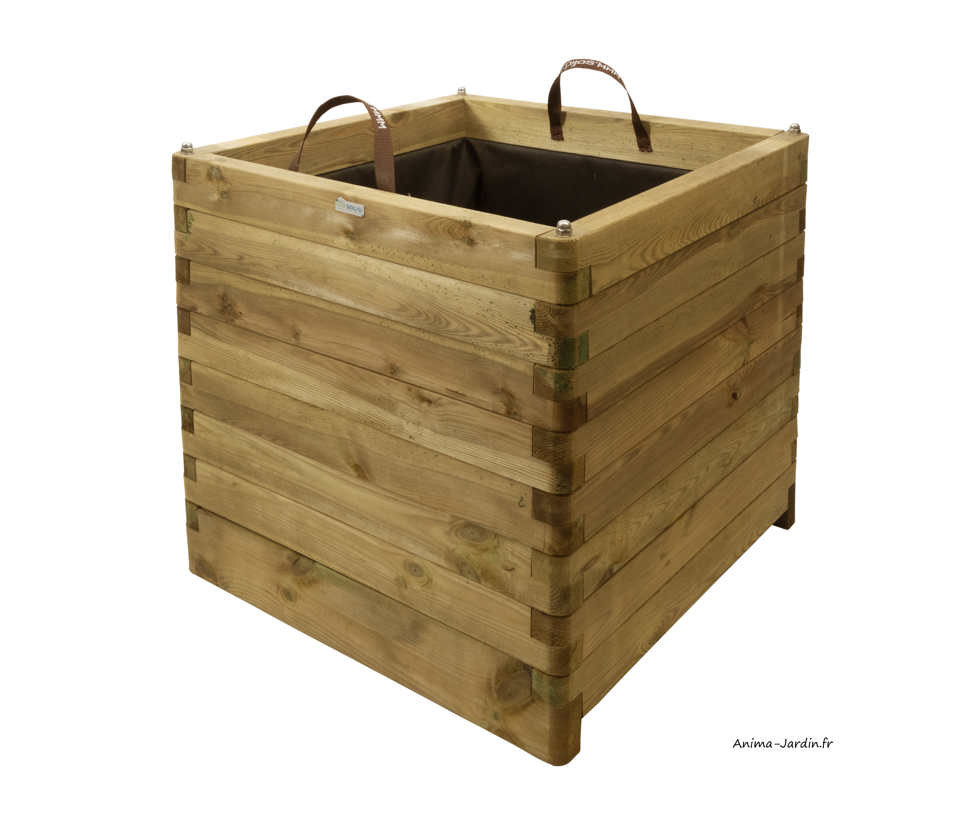 jardiniere-en-bois-carre-100l-325l-solid-bac-a-fleur-extérieur, plantes, pas cher, achat