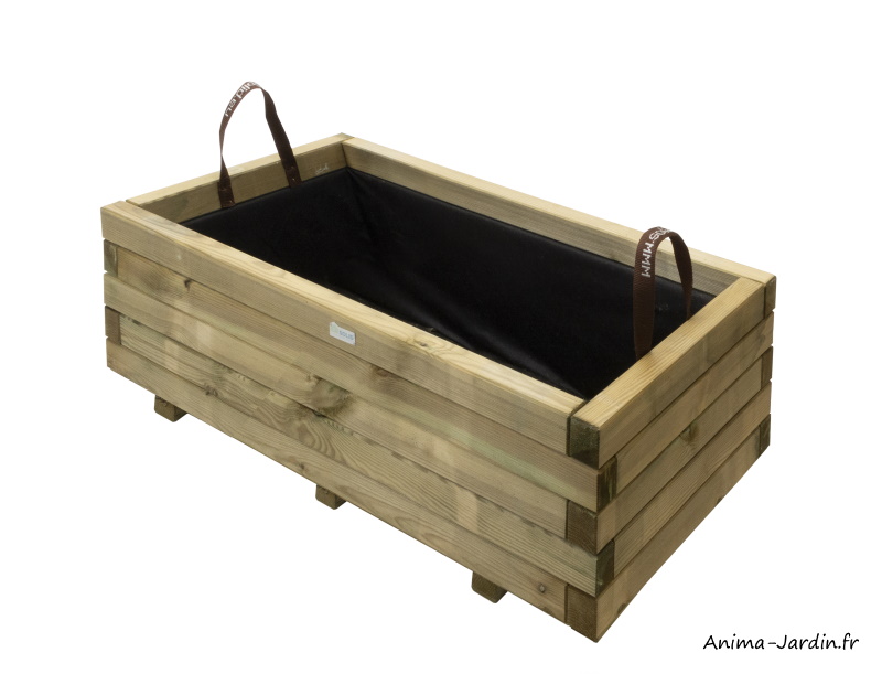 jardiniere-en-bois-rectangle-solid-bac-a-fleur-extérieur, plantes, pas cher, achat