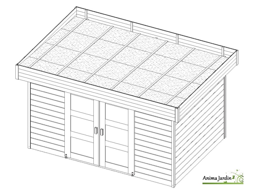 Abri de jardin 28mm, moderne,Toit plat, Stockholm, solid, achat