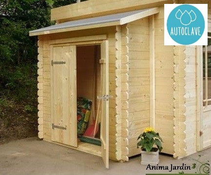 Remise à outils 2 portes-autoclave-adossable pour abri de jardin-Solid-Anima-Jardin.fr