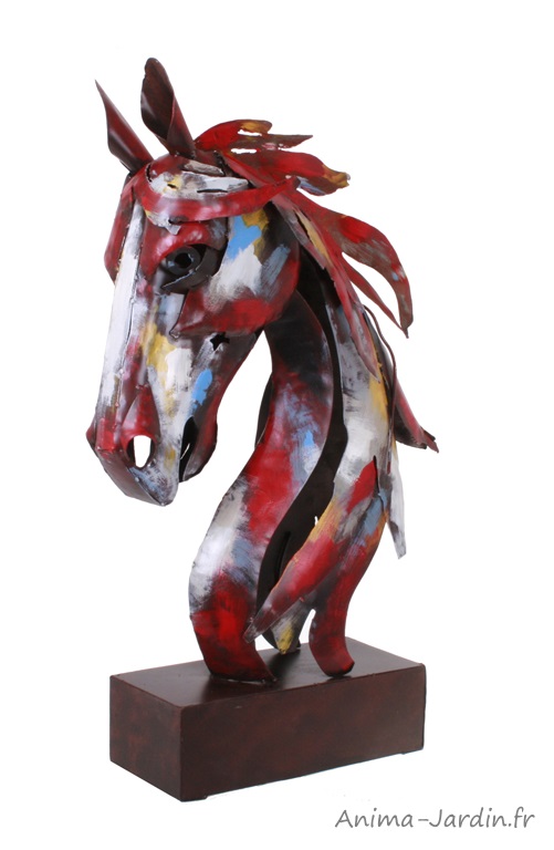 Sculpture de cheval Statue de cheval en métal moderne Cadeau d'art en métal  rustique pour la décoration intérieure extérieure de jardin de la maison