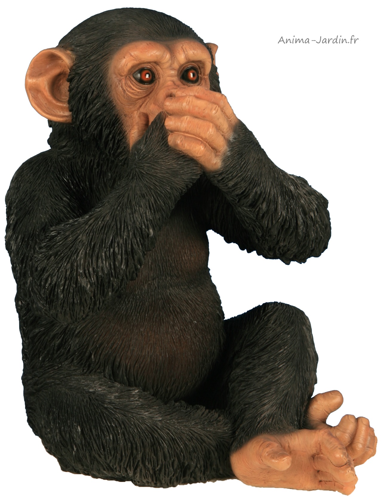 Singe-31cm-résine-primate-ne rien dire-décoration-animal