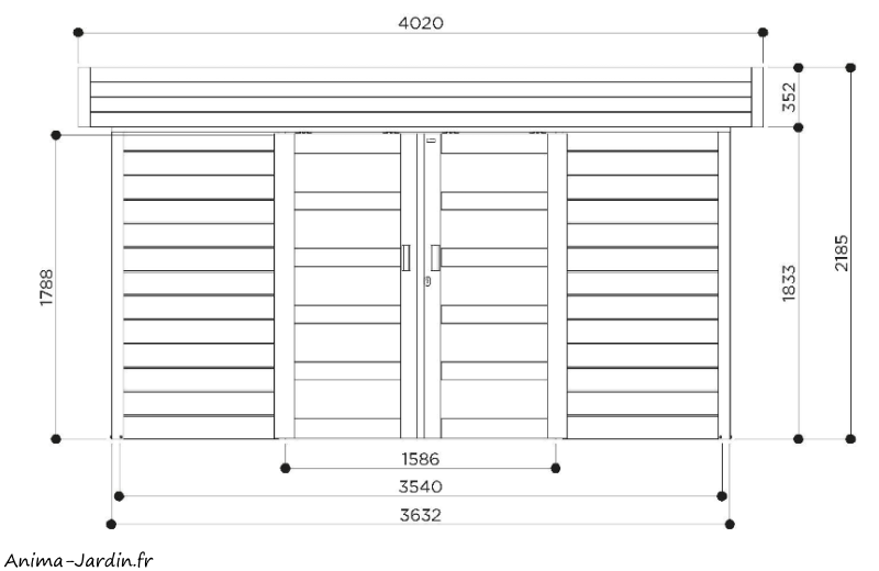 Abri de jardin 28mm, moderne,Toit plat, Stockholm, solid, achat