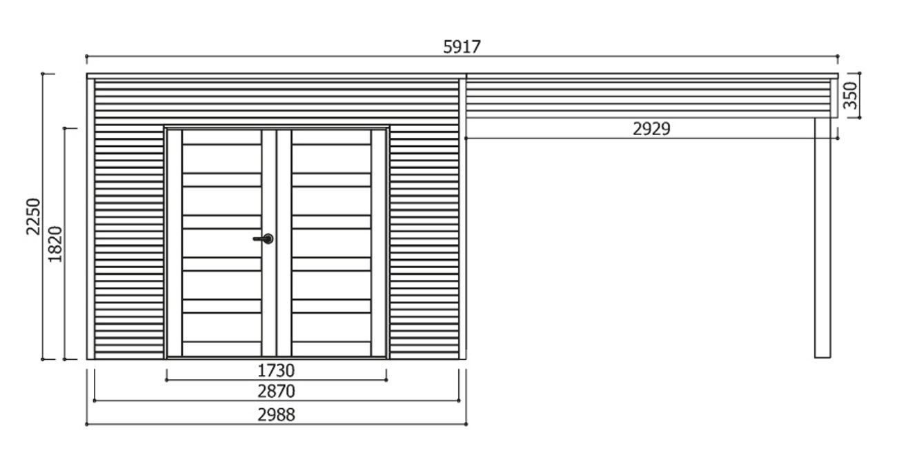 Abri-bois-grande avancée-autoclave-chalet-cabane-dimensions-Anima-Jardin.fr
