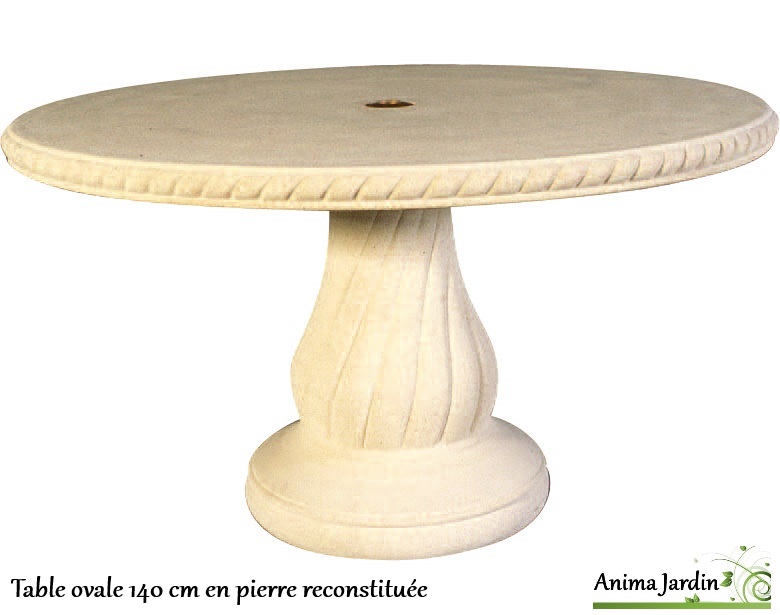 table-pierre-reconstituée-ovale-140cm