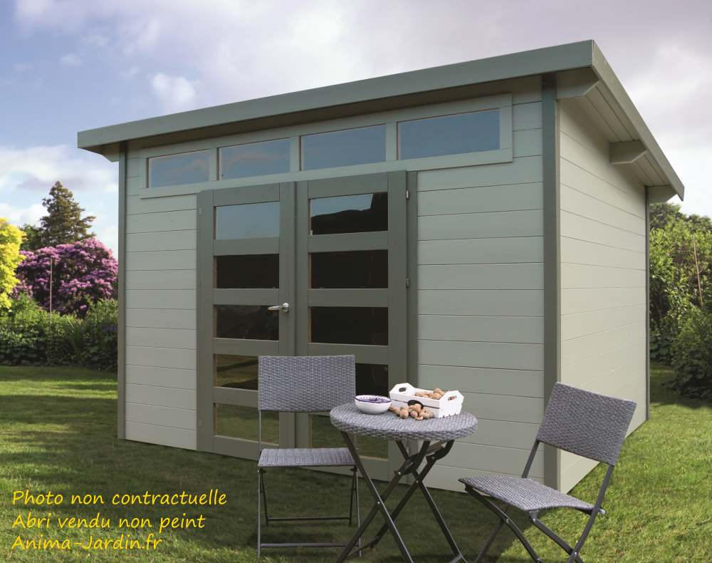 Abri de jardin en bois 28 mm-Venezia-9m²-lumineux-Solid-achat-pas cher