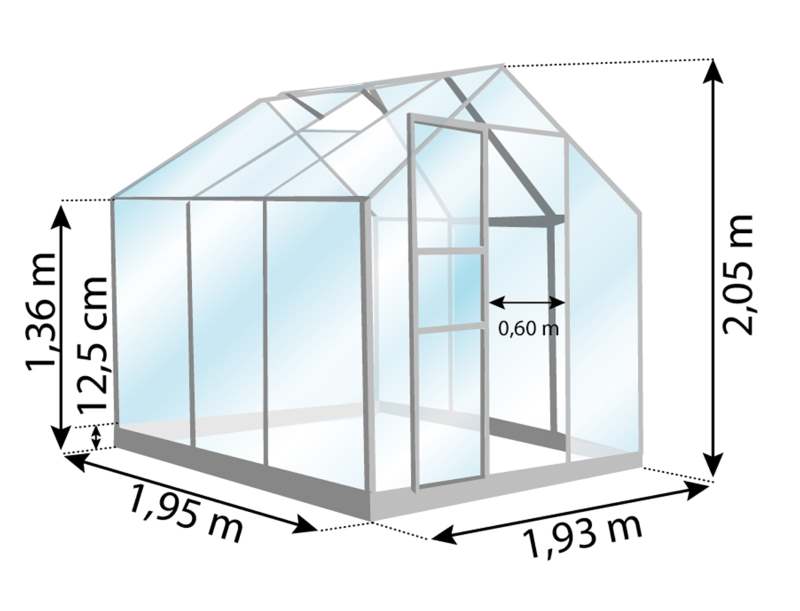 Venus 3800-serre de jardin aluminium-dimensions-Lams-Anima-Jardin.fr