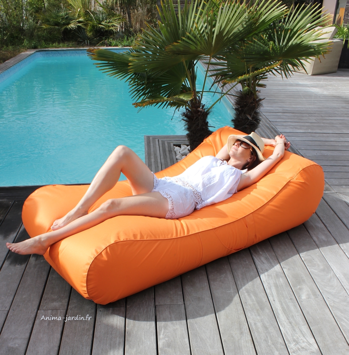 Matelas de piscine flottant, Wave, gonflable, canapé, pouf pas cher