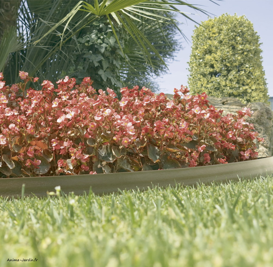 Bordure de jardin semi-enterrée, imitation bois, 10m, Steely Bordura Nortène-Anima-Jardin.fr