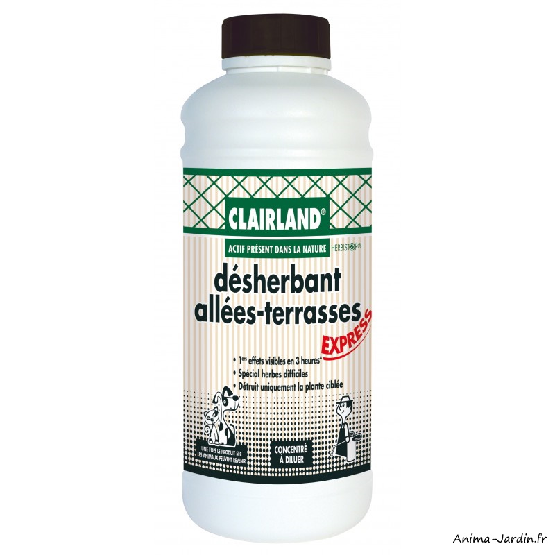 Désherbant jardin-allées et terrasses-concentré-910 ml-Clairland-Anima-Jardin.fr