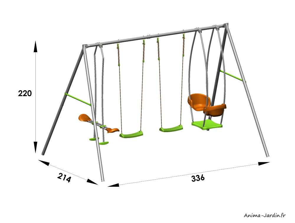 Portique en métal-Jade-Luca-dimensions-Trigano-Anima-Jardin.fr