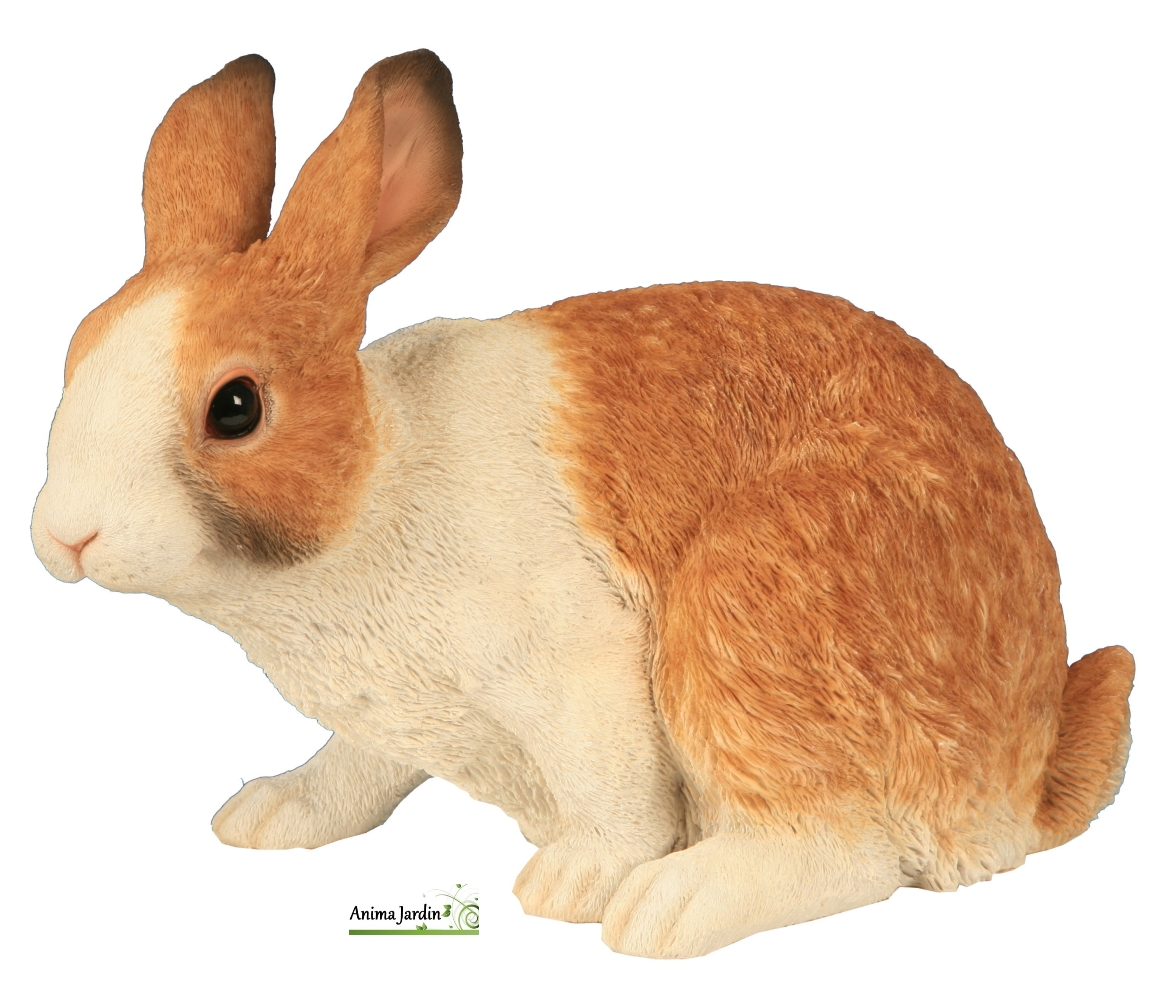 lapin-résine-30cm-marron-riviera-anima-jardin