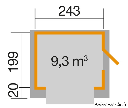 chalet de vente-marché de noel-abri en bois-weka-9.3m²-parois 19mm- achat-pas cher