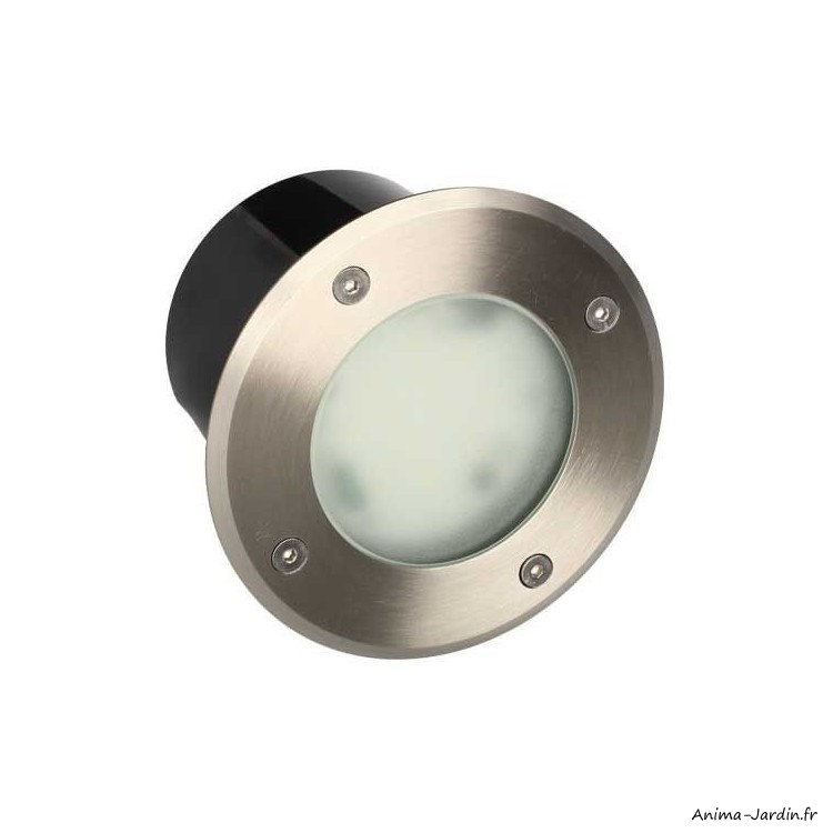 Spot LED encastré rond Patio-Inox 316-9W-500lm-3000K-pour terrasse & allée-Anima-Jardin.fr