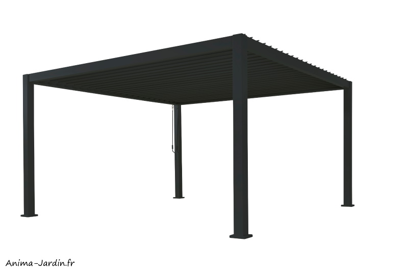 Pergola Bioclimatique-Ombréa-3,00 x 4,00 m-aluminium-lames orientables-achat-pas cher-Anima-Jardin.fr