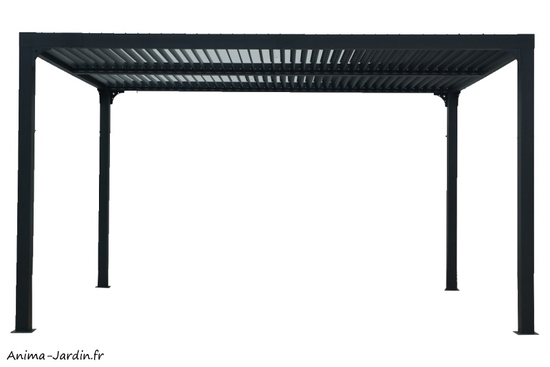 Pergola bioclimatique, 10,80 m², toit plat, aluminium, Foresta, achat, pas cher
