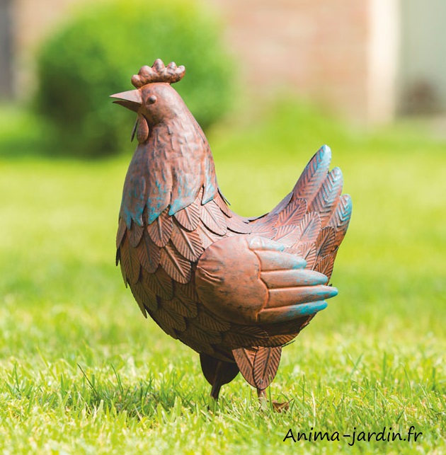 DECORATION JARDIN POULE