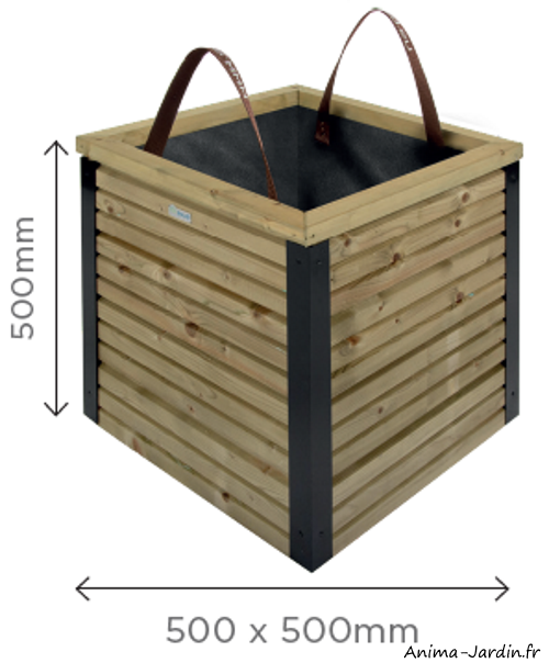 jardiniere-en-bois-carré-solid, bac-a-fleur-extérieur, plantes, pas cher, achat