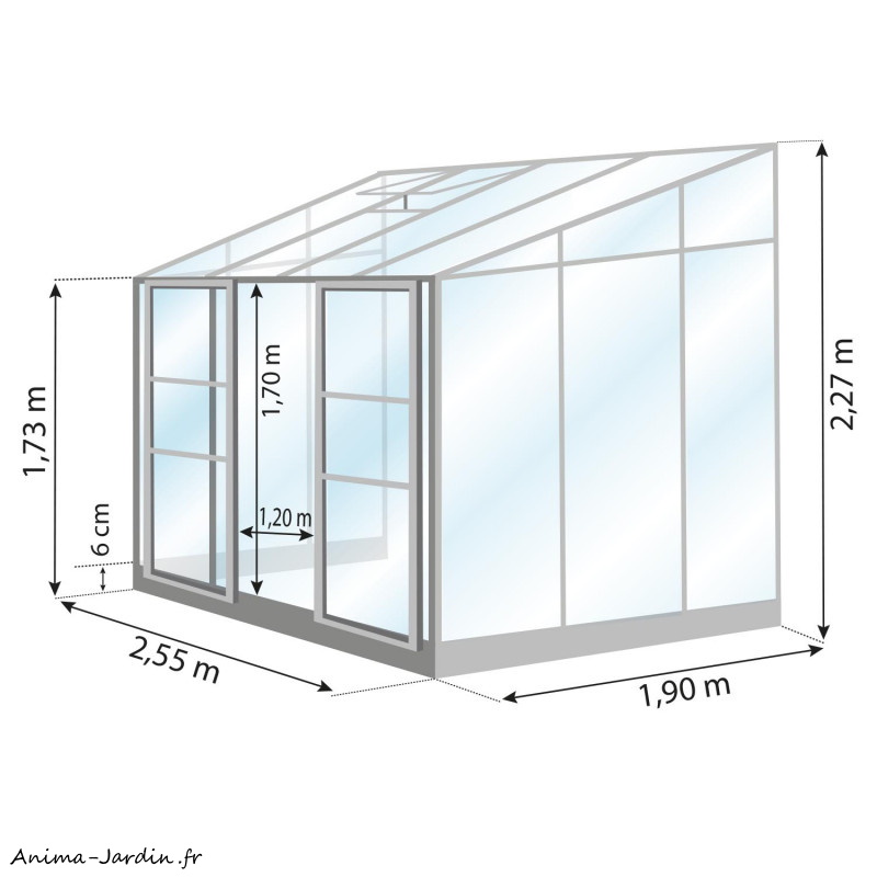 serre-melissa-4.90m²-verre-trempé-aluminium-pas-cher