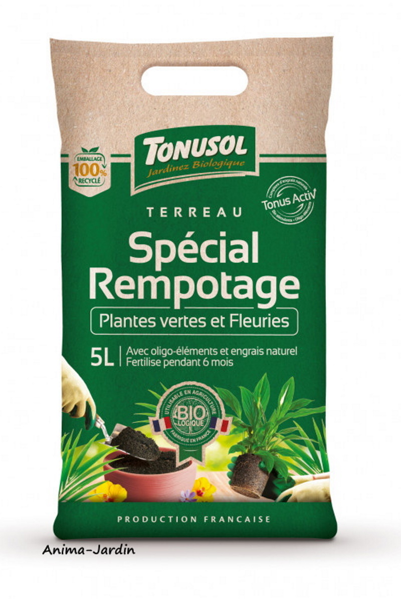 Terreau Rempotage Bio, toutes plantes, fleurs, jardin, jardinage, potager, achat, pas cher