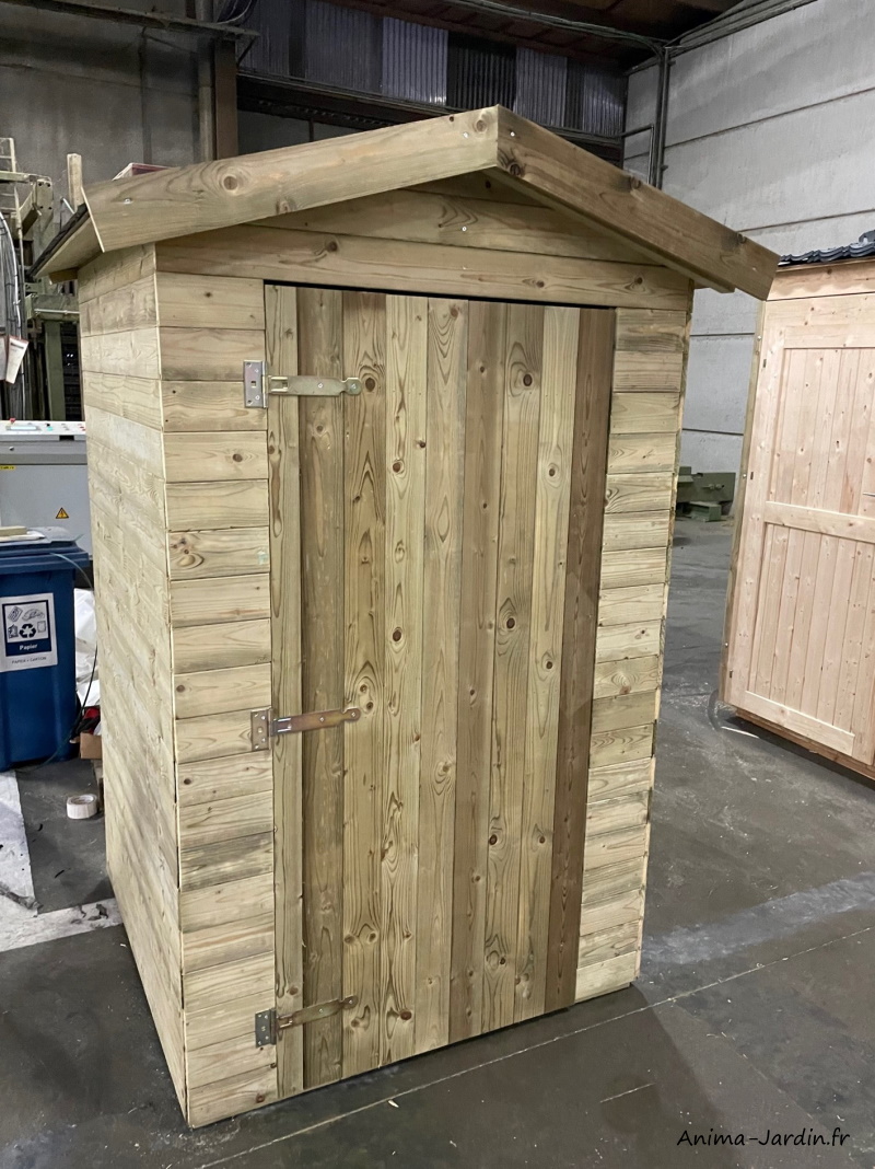 Toilettes sèches en bois traité autoclave-1,23 x 1,23 m-WC écologique-abri en bois